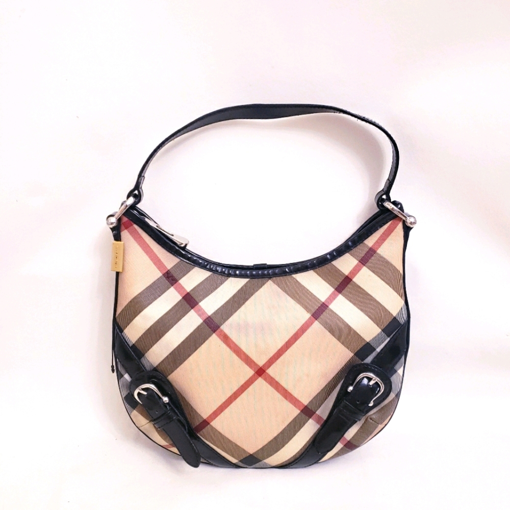 BURBERRY Nova Check Shoulder Bag Purse
